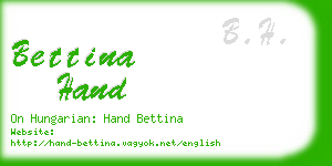 bettina hand business card